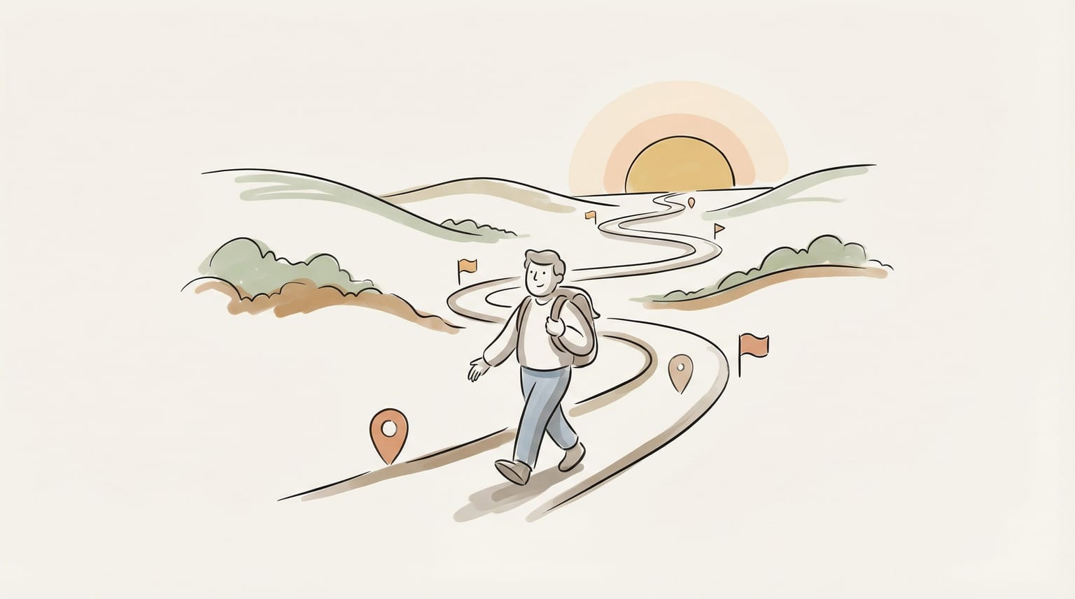 The journey ahead — walking toward the sunrise